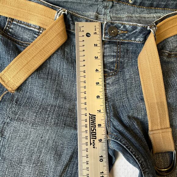 Wall Flower Women Skinny Jeans size 13 Blue Mid Rise Stretch Boot Cut - Picture 5 of 9